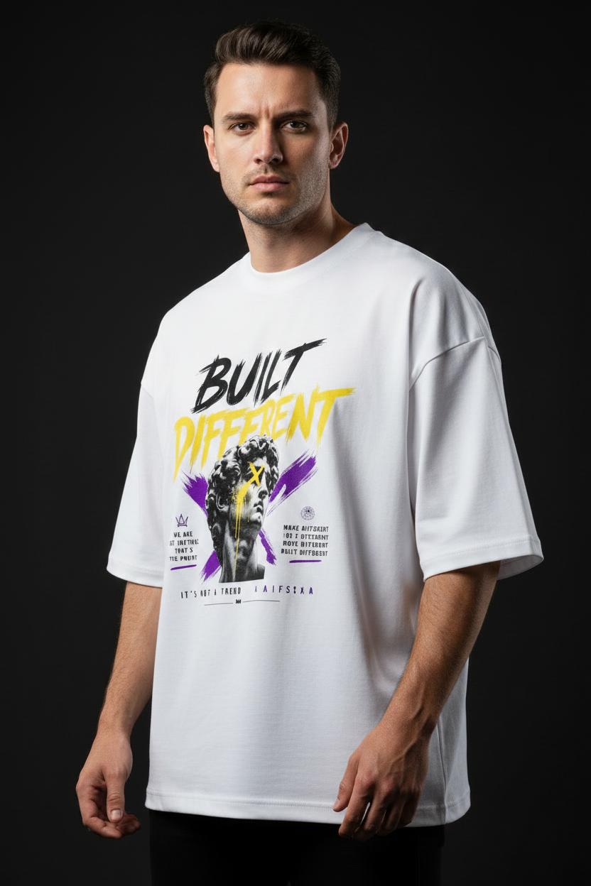 BUILT DIFFERENT™ Premium Oversized Terry Streetwear T-Shirt