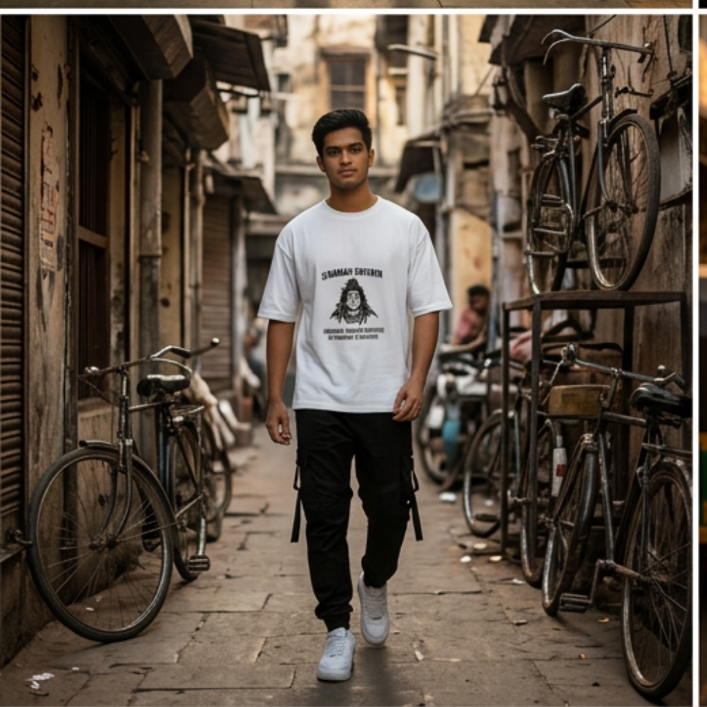 Om Namah Shivaya Oversized T-Shirt – Mahadev Streetwear Edition | 100% Cotton 180 GSM