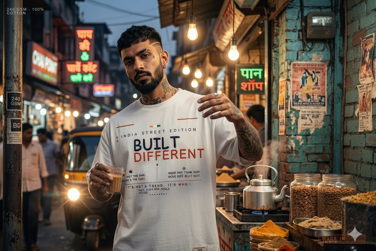 Built Different | 240 GSM Heavyweight Unisex Oversized T-Shirt