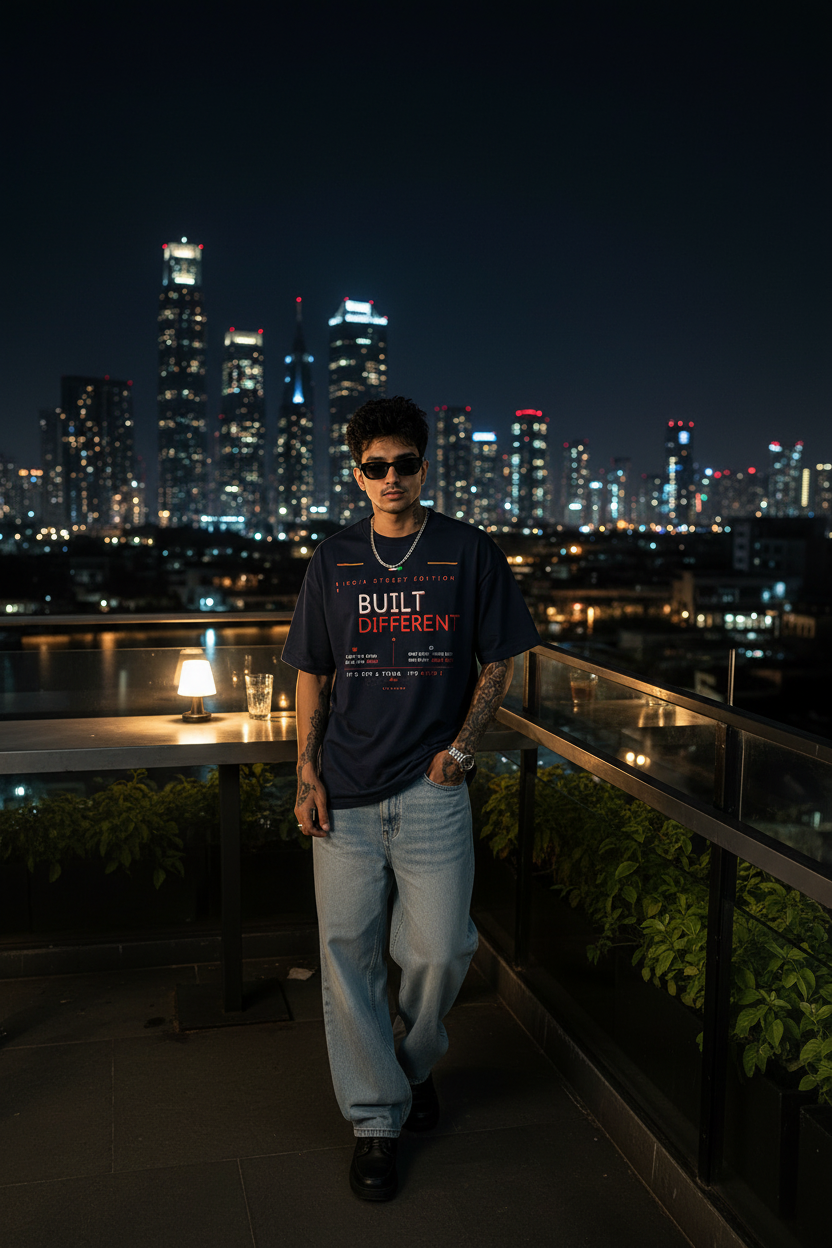 Built Different | 240 GSM Heavyweight Unisex Oversized T-Shirt